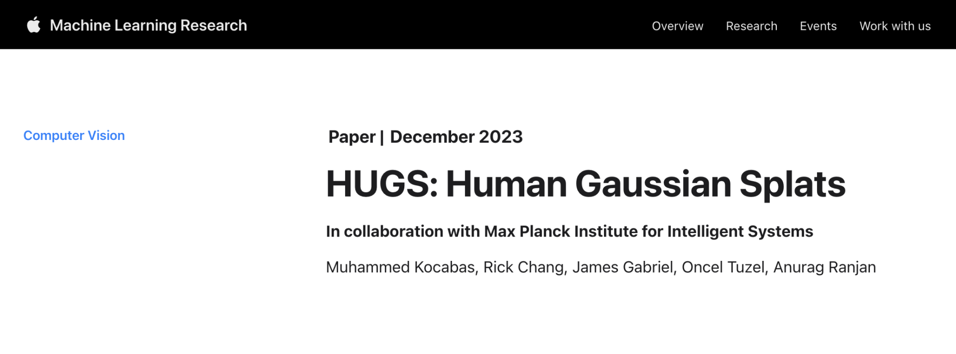 苹果最新AI黑科技：半小时内打造数字分身的'HUGS'技术亮相