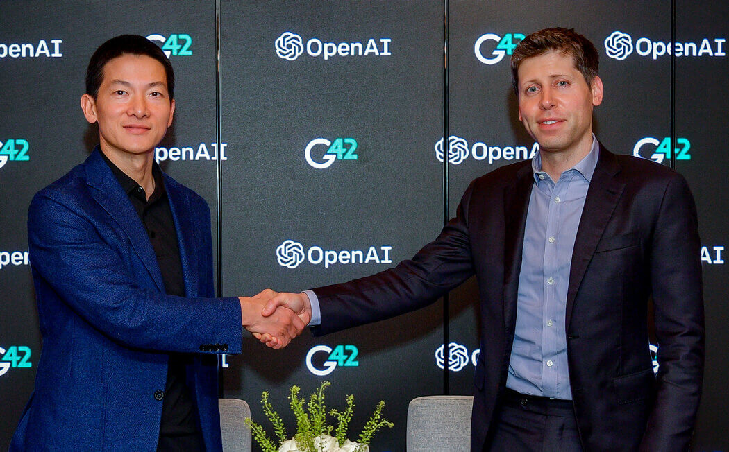 G42首席执行官肖鹏与OpenAI负责人萨姆·奥尔特曼会面，启动两家公司之间的合作关系。