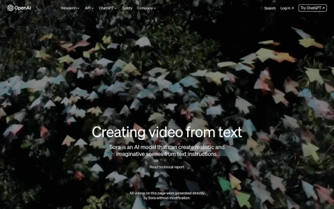 OpenAI发布新工具Sora，可根据文字生成逼真AI视频